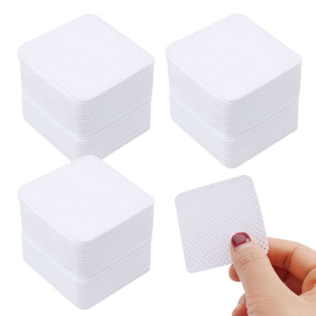 300 Stück Nagellackentferner Pads, Fusselfreie Nägel Wattepads Für Nägel Nagellackentferner Fnugfri Negleservietter Cleaner Gelnägel - Rosa