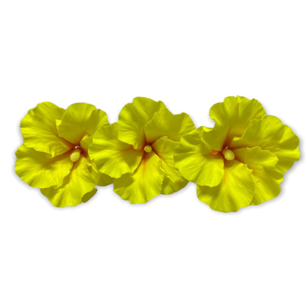 Spisesukker dekoration, gul Hibiscus, 1 stk Nati Shop