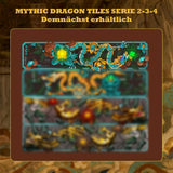 Mytisk drageflisebyggesæt til voksne, 3D Divine Loong Art byggelegetøj med LED-lys og blomster, DIY Dragon Relief Model Kit, kreative gaver og dekorationer (1676 stykker)