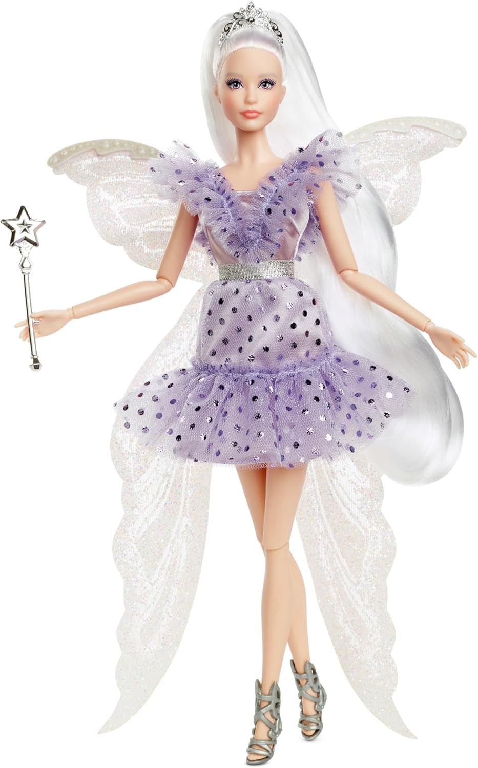 Barbie Signature Tooth Fairy Doll, samlerdukke med fe-vinger, tryllestav og møntpose, gave til børn fra 6+, JCW43 Naty Shop-dukker