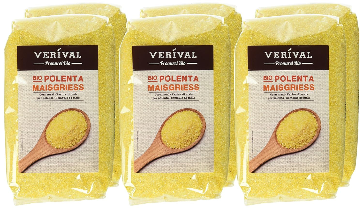 Verival Maisgrieß - Bio, 6Er Pakke (6 X 500 G pose) - Bio Cereale Naty Shop