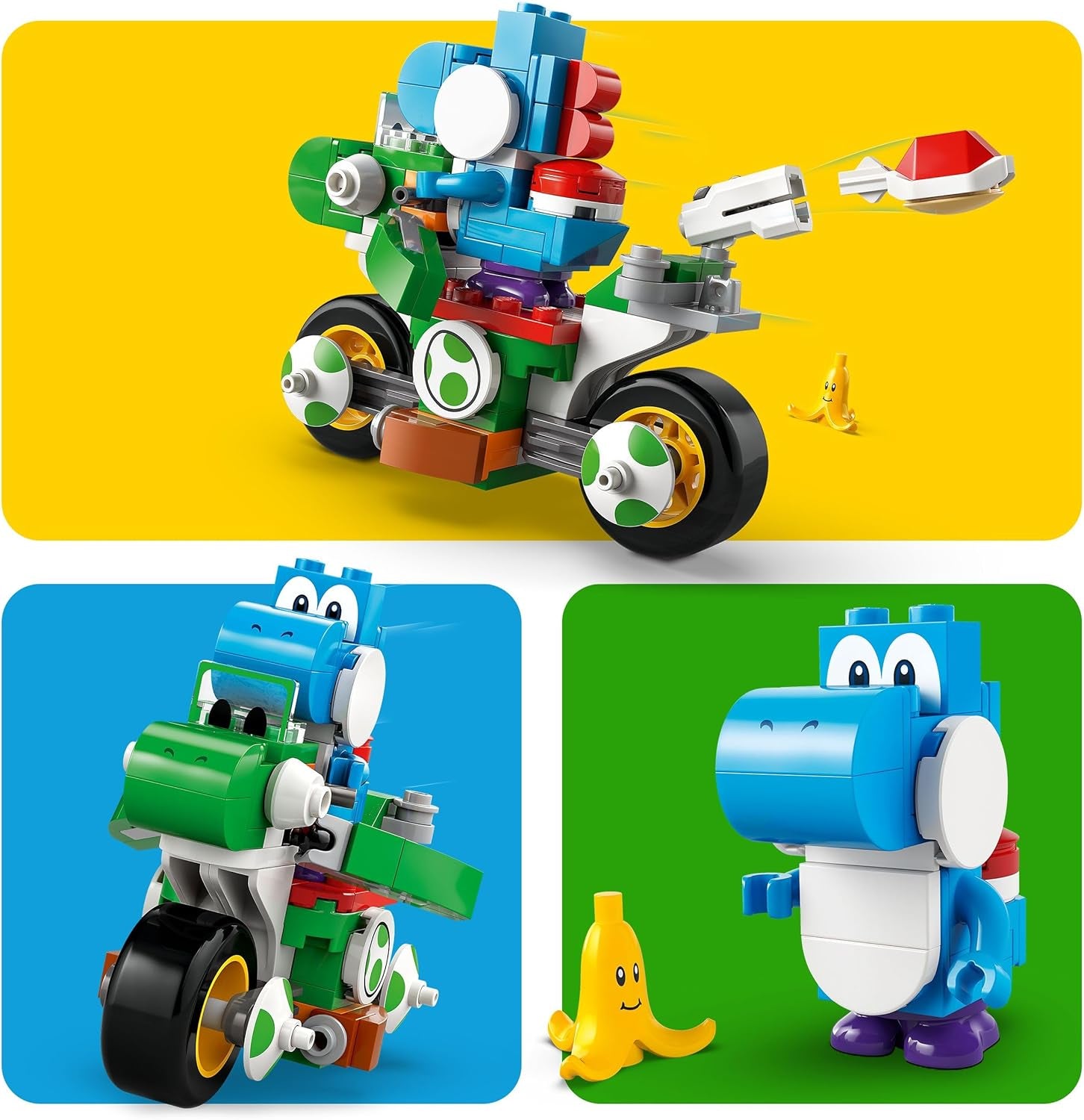 LEGO Super Mario: Mario Kart - Yoshi-cykel, Nintendo Adventure-samlesæt, gave til børn, drenge, piger og spillere på 7+, Yoshi-figursamlingssæt 72031 byggesæt Besuche den LEGO-Store
