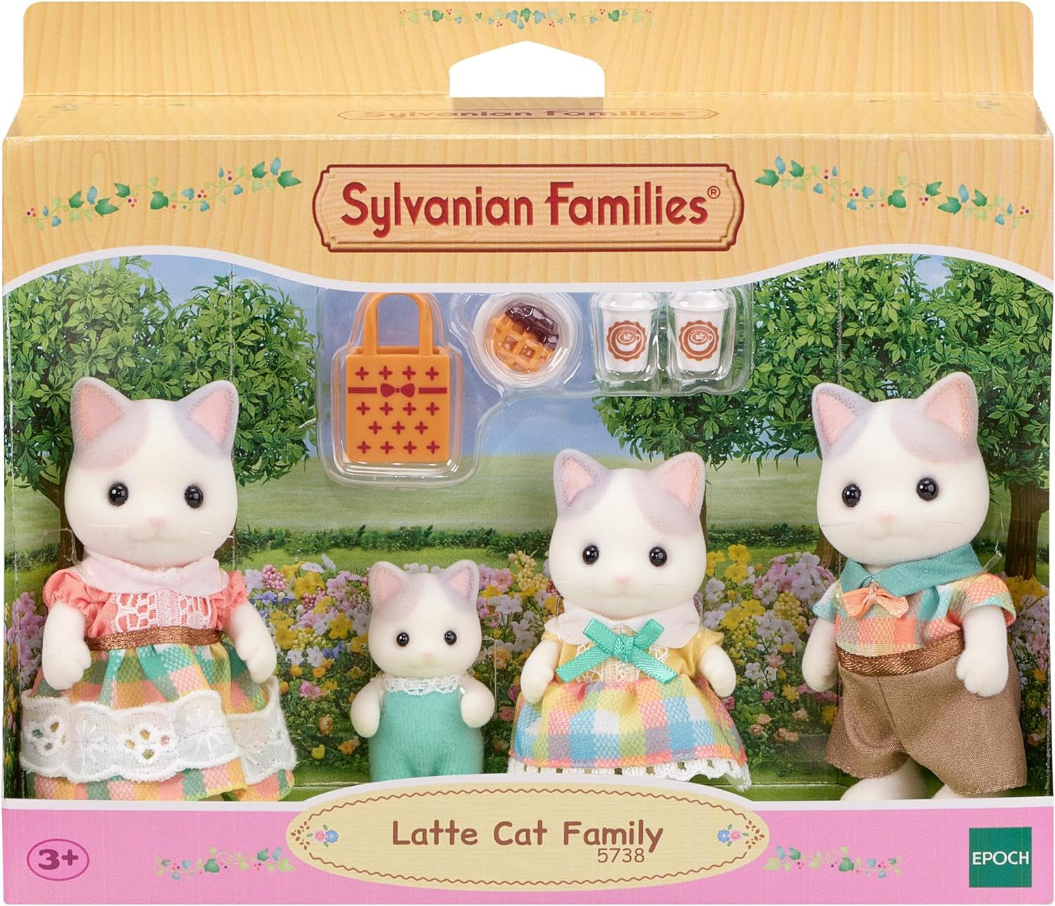 Sylvanian Families - 5738 Milk Cat Family - Dukkehusfigurer