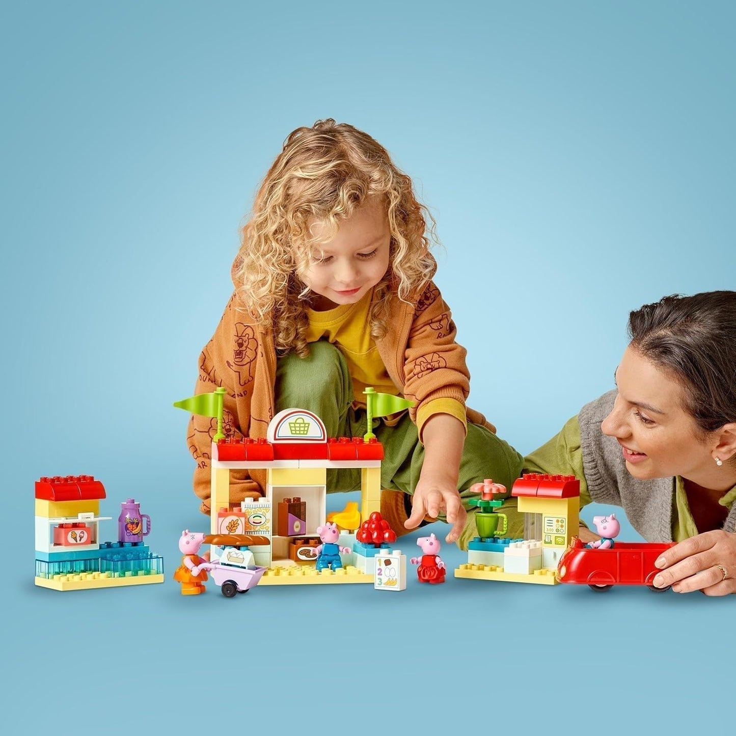 LEGO DUPLO 10434 Peppas supermarked: kreativt pædagogisk legetøj og legesæt, gave til drenge og piger fra 2 år, fremmer fingerfærdighed Byggesæt Besuche den LEGO-Store