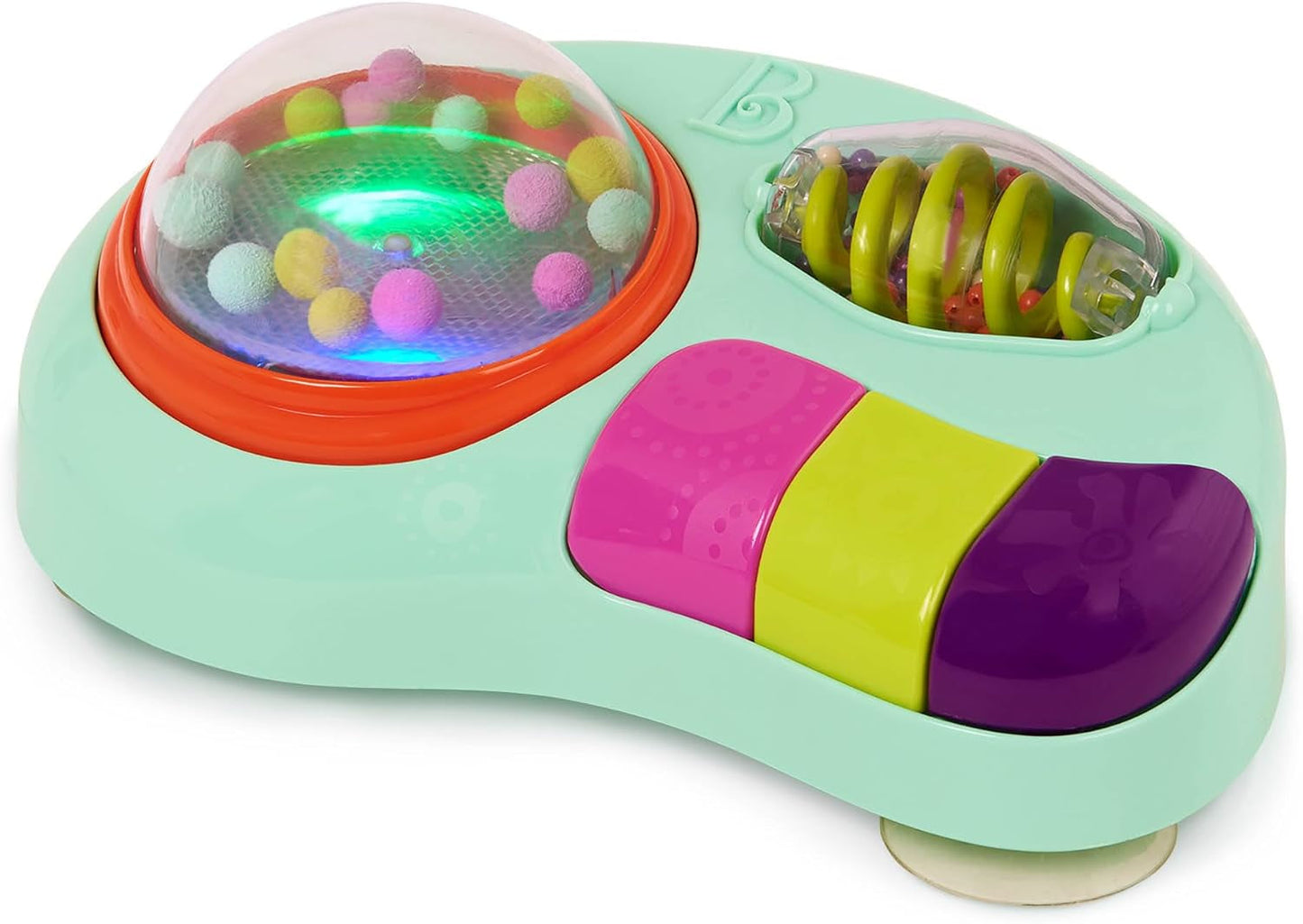 B. legetøj - Legetøj til højstole - Sugekoplegetøj med musik, lys, lyde - Sanselegetøj - Børnelegetøj med motorisk aktivitet - fra 6 måneder - Whirly Pop Bebe Naty Shop Pædagogisk legetøj med sugekopper