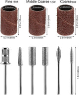 MWOOT Diamond-neglebor til elektriske neglefiler med slibeærmer Slibebånd Neglebor til kunstige negletilbehør Cuticle Remover