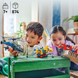 LEGO City kombisæt med helikopter, løvebil og ubåd og 3 minifigurer - Bygbare legetøjskøretøjer til drenge og piger fra 7 år - Fødselsdags- og feriegave 60462 Byggesæt Besuche den LEGO-Store