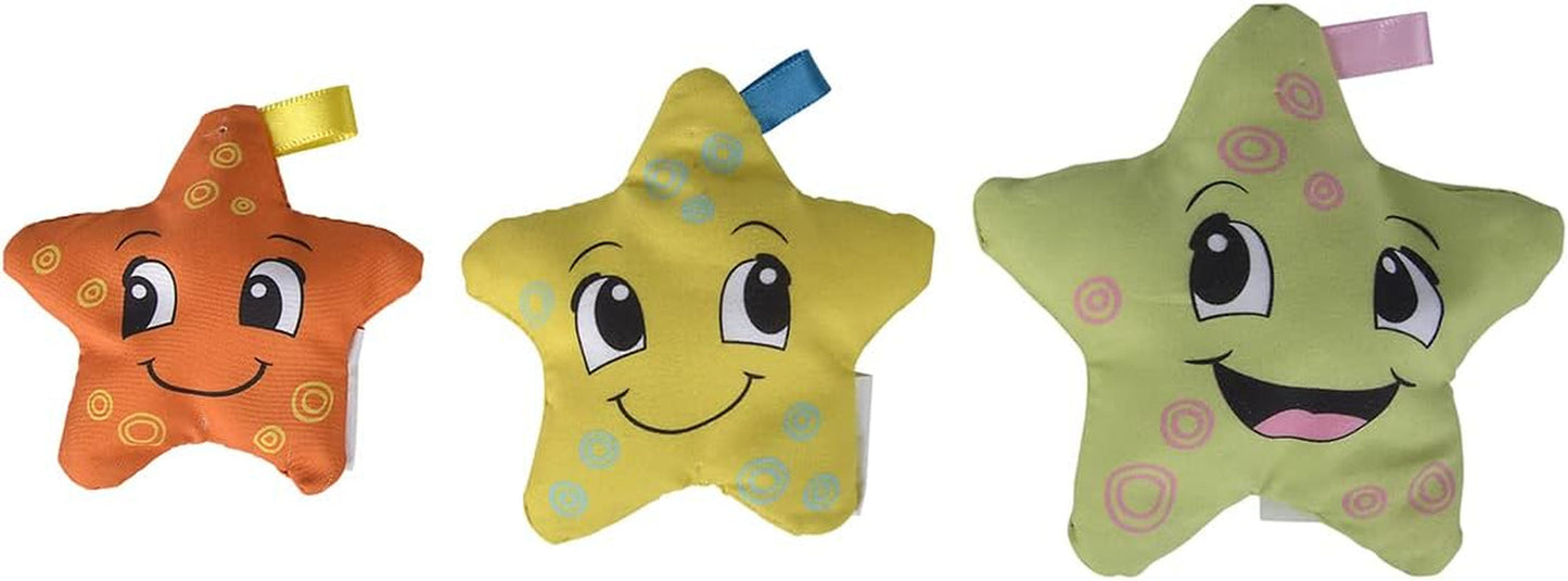 Simba 104010071 - ABC blød søstjerne, børnelegetøj, tekstilstjerner fyldt med polystyren, 3 stk, fra 6 måneder Legetøj Bebe Naty Shop