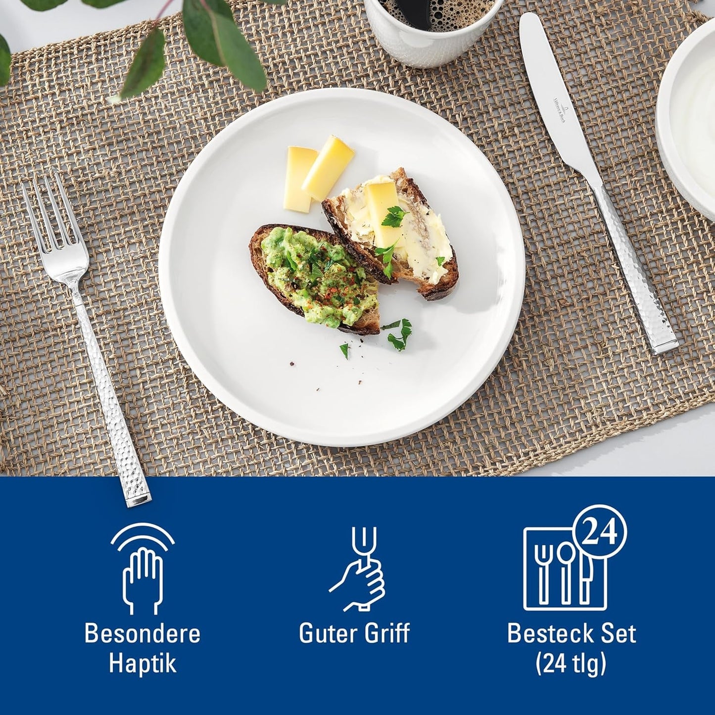 Villeroy & Boch Blacksmith bestiksæt til op til 6 personer, 24 dele, rustfrit stål