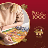 Trefl Premium plus Quality - Puzzle Tea Time: Houses Stoney Lane - 1000 brikker, Serie af nostalgiske malede billeder, Ideel matchning af brikker, For voksne og børn fra 12 år Puzzle Naty Shop