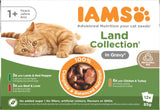 IAMS Delights Land Collection Vådfoder til katte - Multipak med kødvarianter (lam, oksekød, kylling og kalkun) i sauce, vådfoder til katte fra 1 år, 12 x 85g