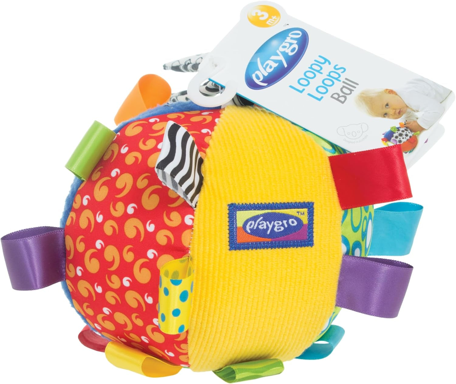 Playgro Loopy Loops krammebold - Baby krammebold - Babylegetøj - Babylegetøj - Legetøj - Legetøj - Farverigt babylegetøj Naty Shop