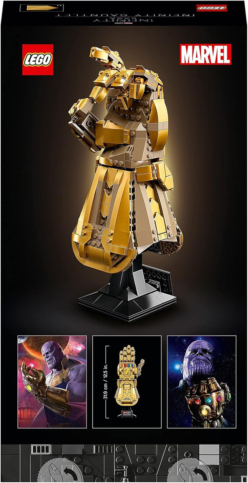 LEGO 76191 Marvel Super Heroes Infinity Glove Avengers Thanos Handske Modelbyggesæt til voksne Fanvare Gave til Mænd Kvinder Hendes Ham Byggesæt Besuche den LEGO-Store