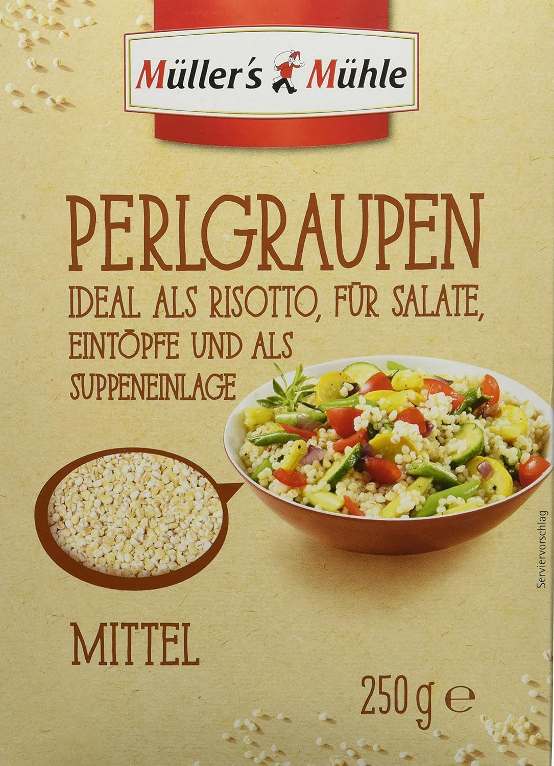 Müllers Mühle perlebyg, 250 g (pakke med 5)