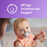 Philips AVENT ultra air-sutter - Lette og åndbare sutter til babyer i alderen 0-6 måneder, BPA-fri, med bæretaske som sterilisator, 2-pak, model SCF085/24