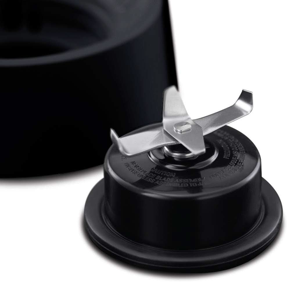 Russell Hobbs Standmixer [1.5L Glasbehälter] Matt Schwarz (Starker 0.9PS Motor, Impuls-/Ice-Crush-Funktion, Edelstahlmesser, Bpa-Frei Mixer, Elektrischer Zerkleinerer, Smoothie-Maker) 24722-56 Kitchen Naty Shop