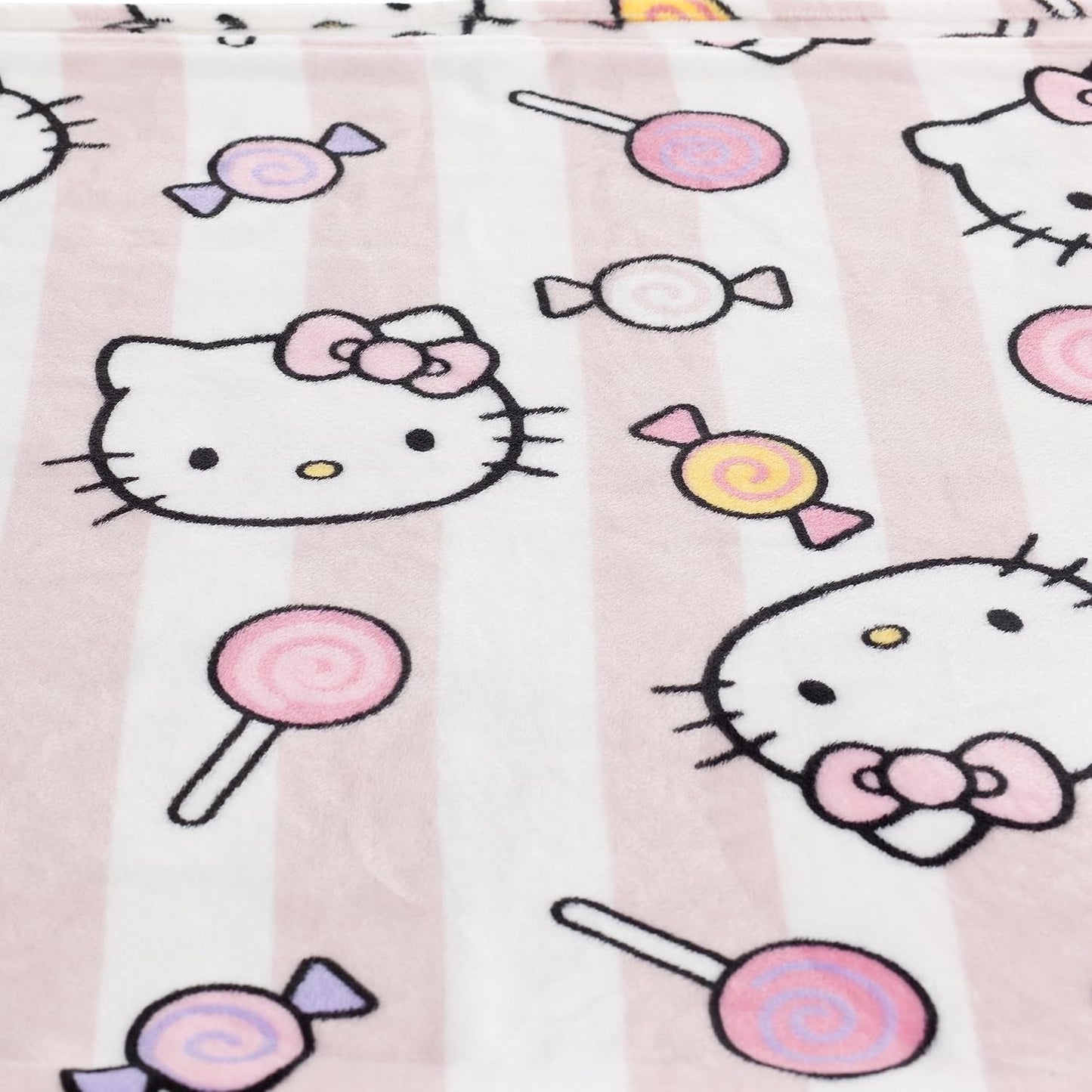 Hello Kitty sengetæppe, pink, blødt tæppe 130X170Cm, sengetæppe i mikrofiber eller sovesofa. Kvalitet med Oekotex certifikat, Sanrio Senge og Tæpper Besuche den Kanguru-Store