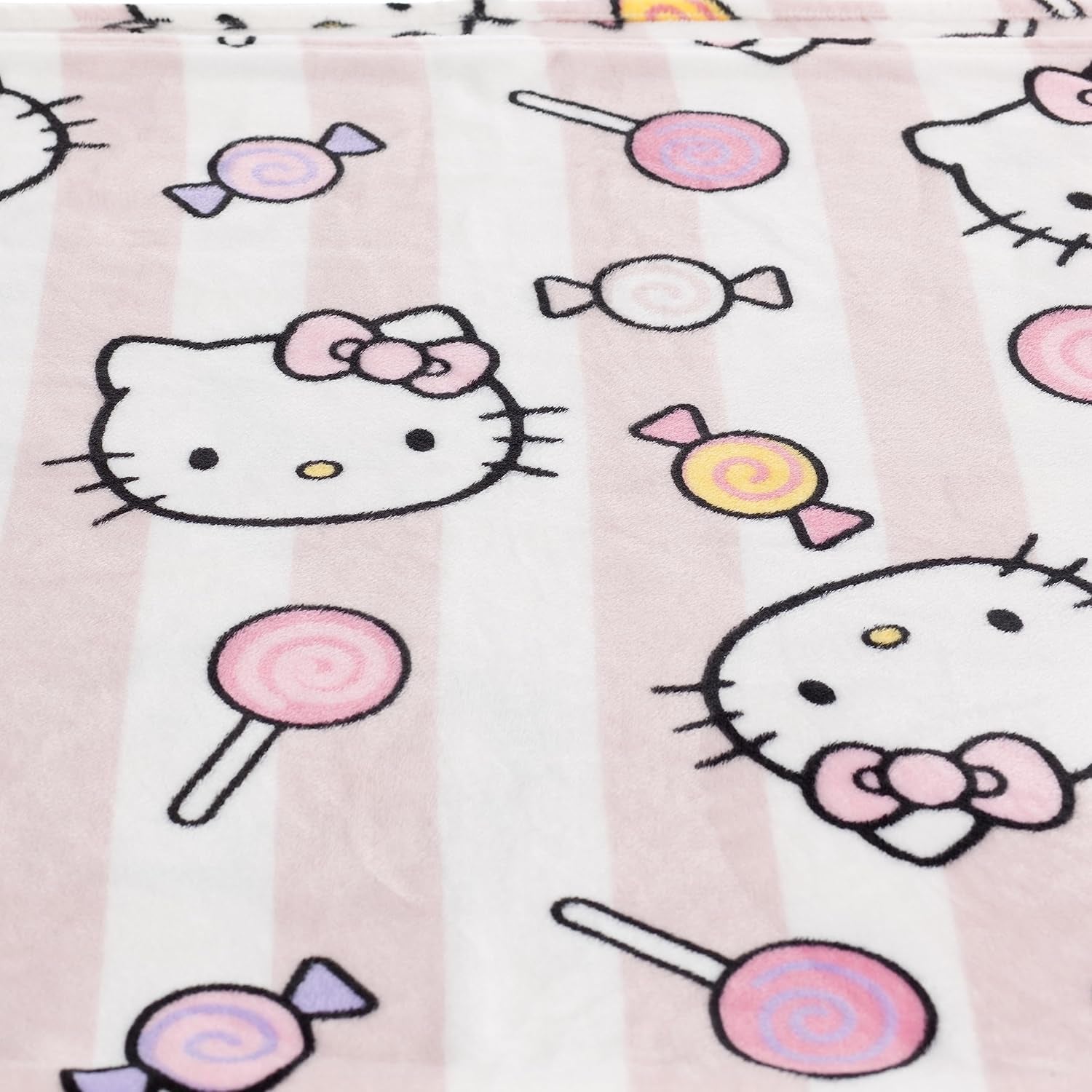 Hello Kitty sengetæppe, pink, blødt tæppe 130X170Cm, sengetæppe i mikrofiber eller sovesofa. Kvalitet med Oekotex certifikat, Sanrio Senge og Tæpper Besuche den Kanguru-Store