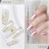 2 Schachteln Weiße Perle Chrom Nagelpuder - Transparent Aurora Ice Shimmer Chrome Pigment Pulver Für Nägel, Glaseret Donut Glitzerpuder Negle Spiegeleffekt-Glitter Nagelkunst-Pulver Für Diy-Salon