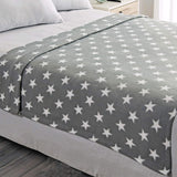 DREAMSCENE behageligt tæppe fluffy tæppe fleece tæppe - stue tæppe varmt vinter blødt, sofa tæppe, sofa tæppe, kramme tæppe børn, stue & kramme tæpper 120X150Cm, sofa plaid tæppe grå stjerner Senge og tæpper Besuche den DREAMSCENE-Store