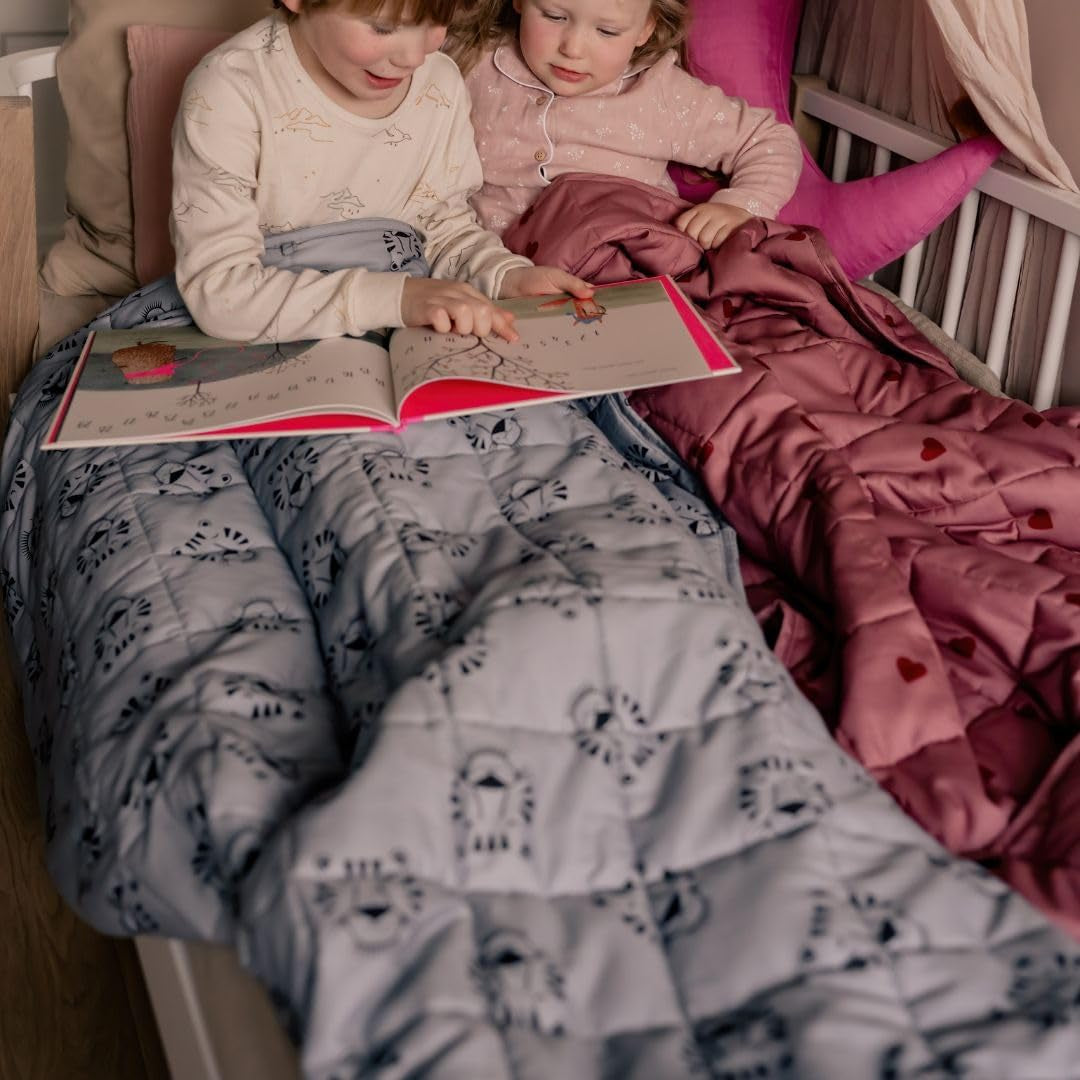Vægtet babytæppe | 3,5 kg | 100X150cm | Terapi tæppe | Vægtede tæpper | Tungt tæppe (blåt tigeransigt, 3,5Kg-100X150 Cm) BLENKZ Senge og tæpper.