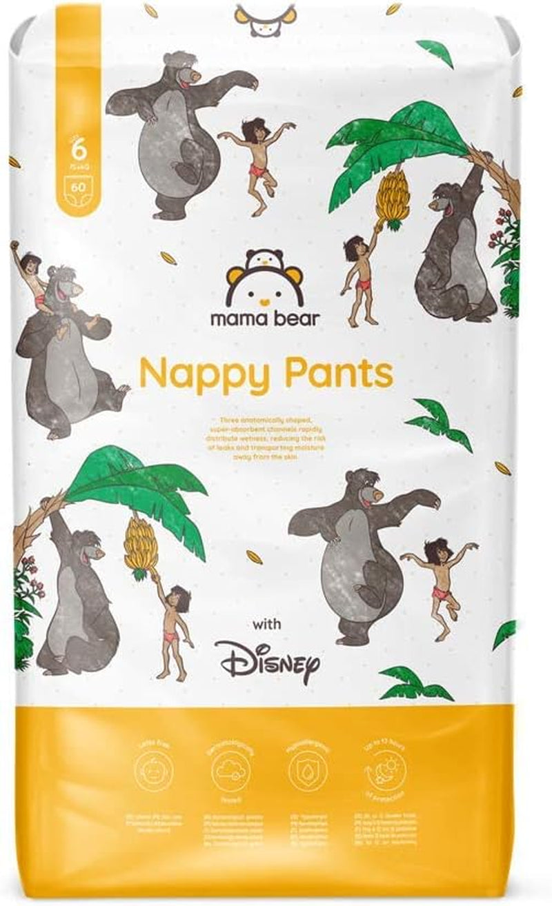 Amazon-mærke: Mama Bear Disney størrelse 6 (15+ kg) - månedlig pakke, hvid, 120 stykker (2 pakker af 60)