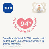 MAM Clip It sut! Broach & Original S226 Skinsoft™ silikone, ultrablød, til babyer fra 0+ måneder