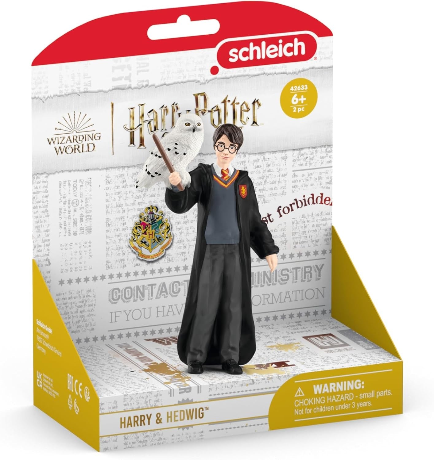 Schleich 42633 Harry Potter & Hedwig, Fra 6 år, HARRY POTTER - Figur, 4 X 2,5 X 10 cm, Flerfarvet/Ocean Tides Actionfigurer Naty Shop