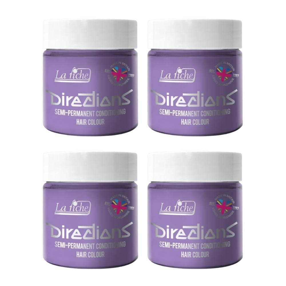 Vejledning semi-permanent hårfarve 100 ml æske 4 pakke (Pillarbox Red) Hårfarve Naty Shop Lilac 400 Ml (1 pakke)