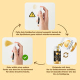He-Ju Metallic Gold flydende madfarve 25 ml, spiselig glitter til drikkevarer og mad (Metallic Gold, 25 ml)