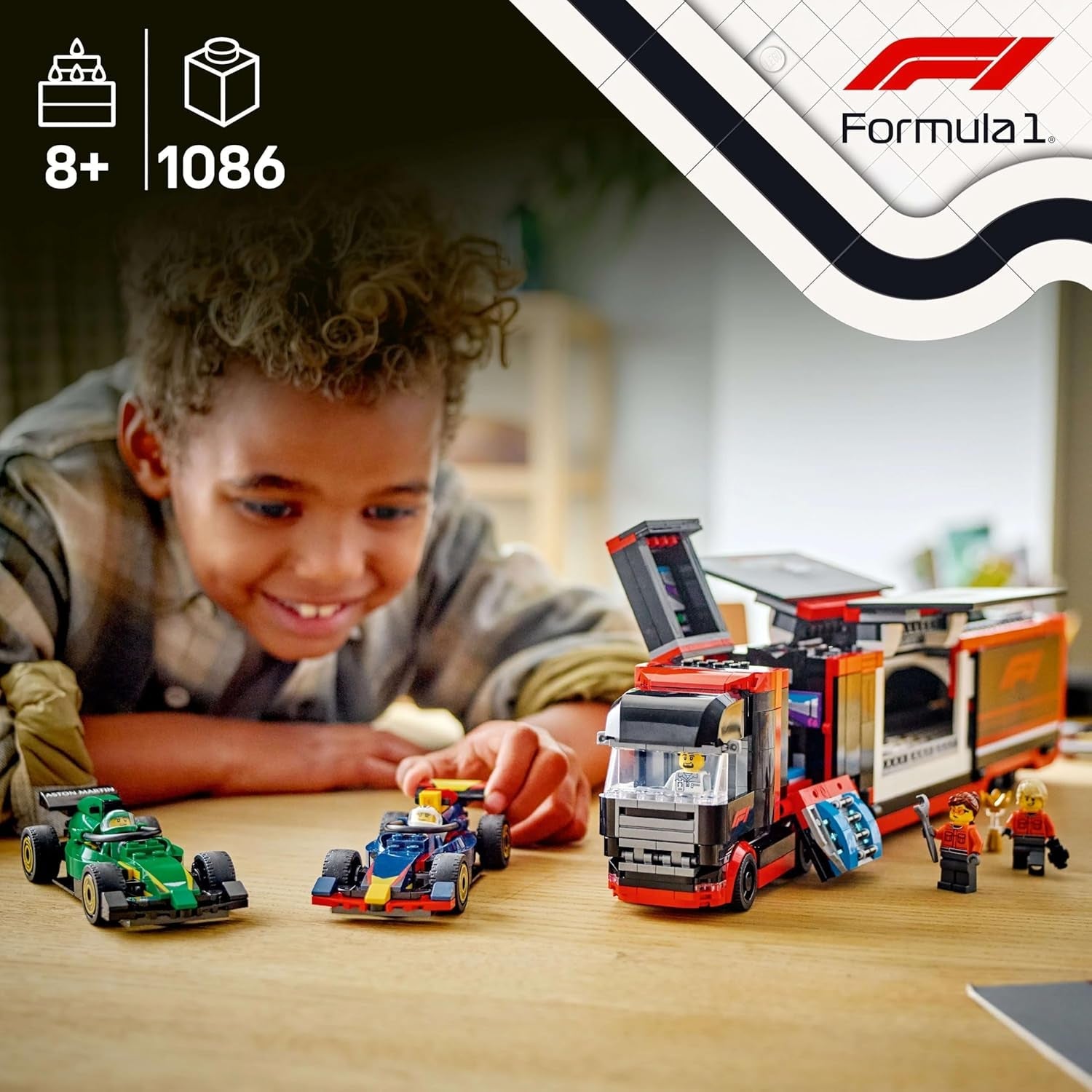 LEGO City F1 Transporter med RB20 & AMR24 F1 racerbiler - Legetøjsbiltransporter til Red Bull & Aston Martin Formel 1 Teams - Inkl. 5 minifigurer - Gave til drenge og piger i alderen 8+ 60445 Byggesæt Besuche den LEGO-Store