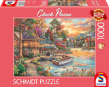 Schmidt Spiele 58553 Chuck Pinson, Shore in the Evening Gold, puslespil 1000 brikker Puslespil Naty Shop Standard titel