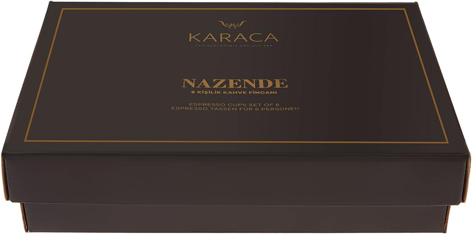 KARACA Nazende porcelæn espressokopsæt - 80 ml tyrkiske kaffekopper med underkopper, 12 stykker moderne kaffeservice med 6 kaffekopper og 6 underkopper, mokkakopper - hvid