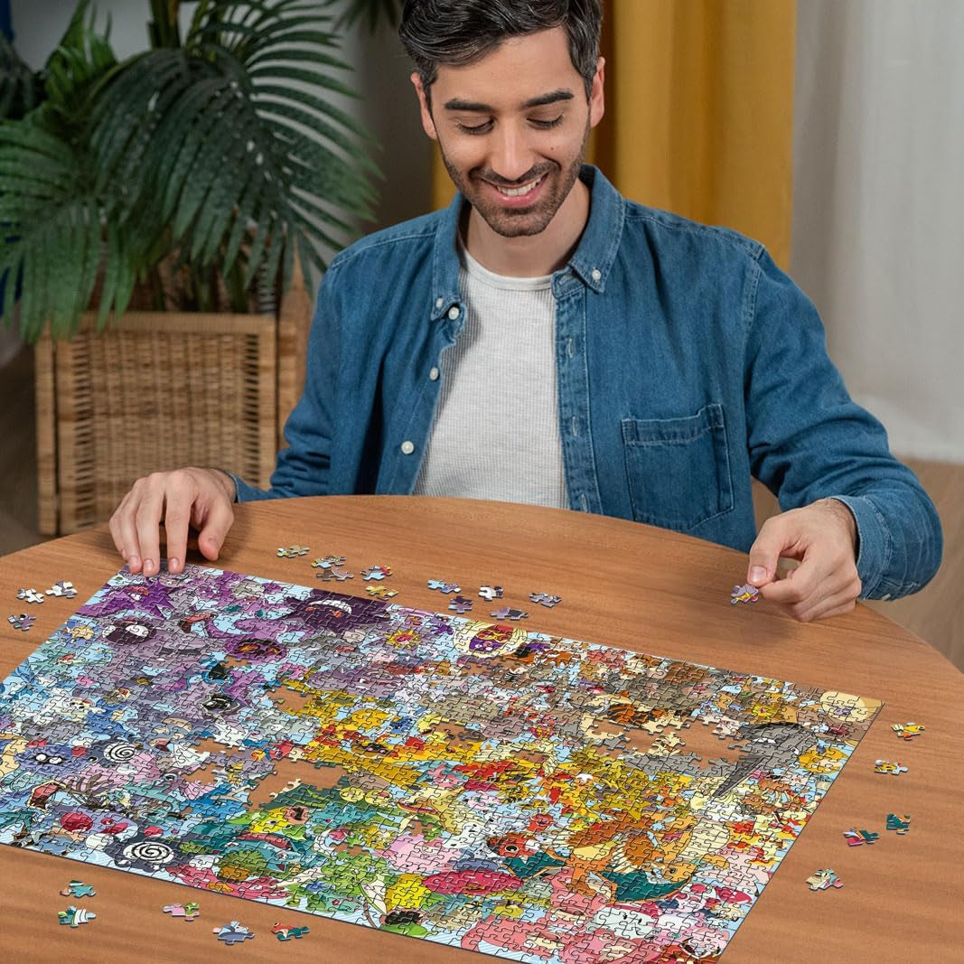 Ravensburger Puzzle 1000 Pieces 12000460 Challenge Pokémon - Alle 150 Pokémon fra første generation som et udfordrende puslespil for voksne og børn fra 14 år og opefter Puzzle Naty Shop