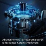 Siemens EQ700 fuldautomatisk espressomaskine, stor TFT-farveskærm, 36 varme og kolde drikke, koldbryg, 2 kops funktion, app kontrol, automatisk rengøringssystem, sort rustfrit stål, TQ717D03