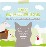 MjAMjAM - Premium våd kattefoder - Lækker æske 12-pak (12 x 200 g) Kornfri med ekstra kød