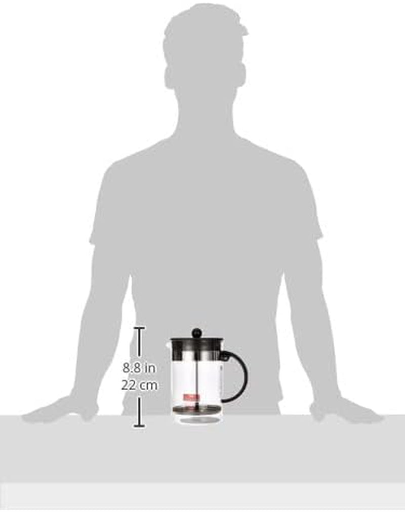 Bodum kaffemaskine 1582-01 bistroNOUVEAU (French Press system, tåler opvaskemaskine), 1,5 liter, sort