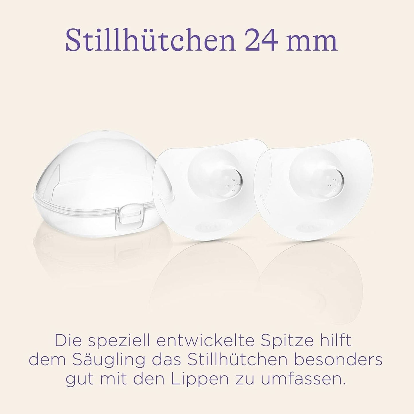 Lansinoh Stillhütchen 24 Mm (Größe 2), 2 Stück Inkl. Opbevaringsboks - Angenehmes Tragegefühl - Trotz Anlegeschwierigkeiten Weiter Stillen Accessories Mad og Amning Bebe Naty Shop