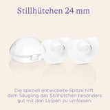 Lansinoh Stillhütchen 24 Mm (Größe 2), 2 Stück Inkl. Opbevaringsboks - Angenehmes Tragegefühl - Trotz Anlegeschwierigkeiten Weiter Stillen Accessories Mad og Amning Bebe Naty Shop