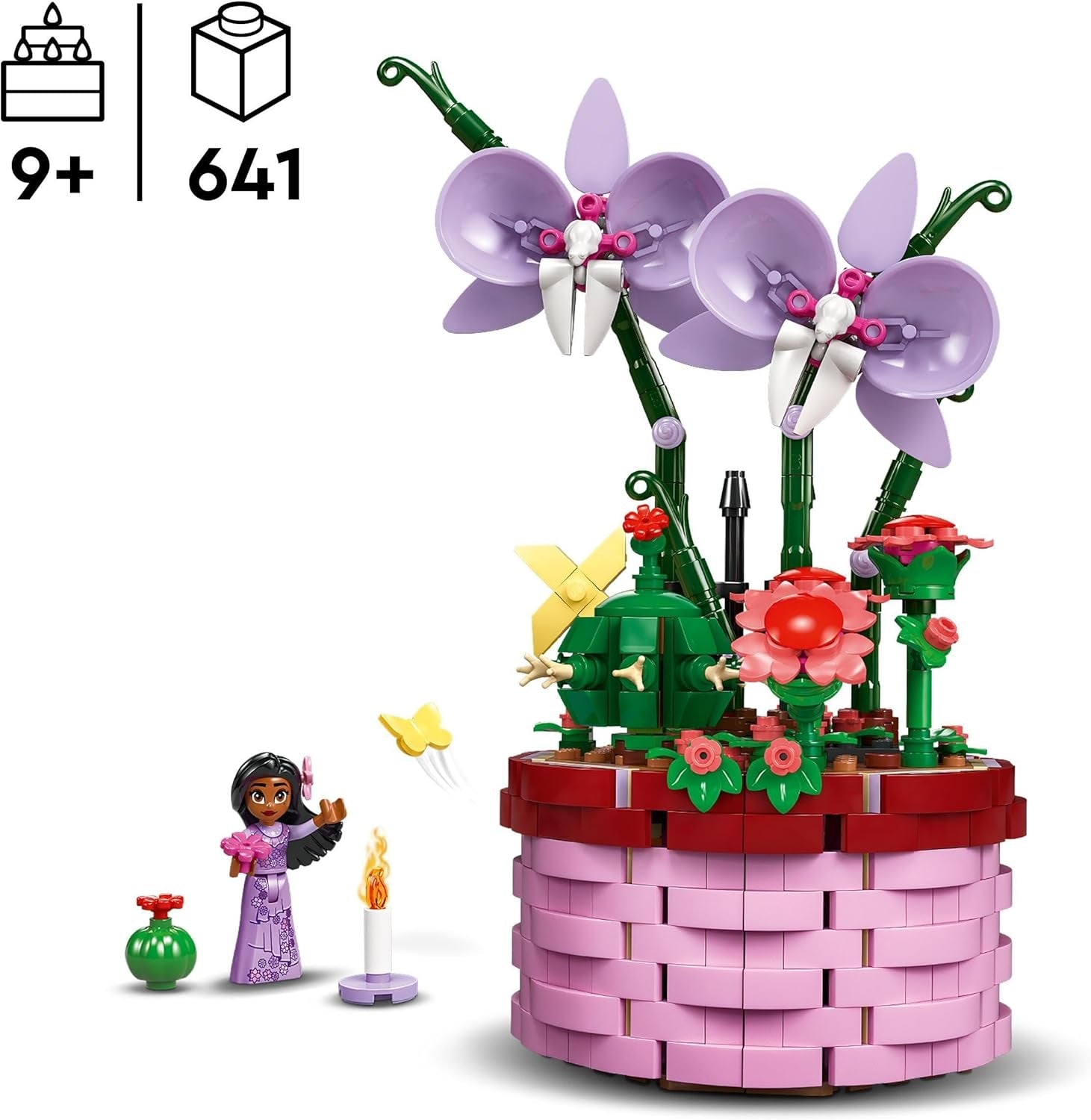 LEGO Ç€ Disney Encanto Isabellas urtepotte, byggelegetøjsorkidésæt til børn, dekorativt byggesæt med minidukke fra filmkarakterer, gaveidé til piger og drenge fra 9 år 43237 Byggesæt Beuche den LEGO-Store