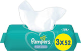 Pampers Fresh Clean babyservietter 81688041, 3x52 stykker, (babyservietter, plastikpose, pige/dreng, turkis, hvid, Tyskland, 896,7 g)