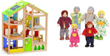 Hape E3401 Four Seasons House, møbleret og E3500 - Dukkefamilie, lys hud