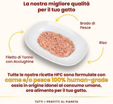 almo nature HFC Natural - Vådfoder til katte - med kylling - Menneskelig kvalitet, Glutenfri, Monoprotein - 55g, pakke med 6