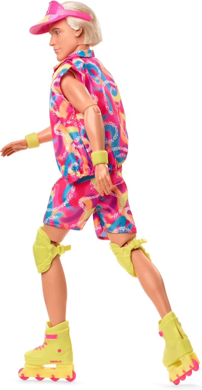 Filmsamlerobjekt Barbie Ken-dukke med retrostil skøjtetøj og rulleskøjter, JBJ51, [Multicolor]