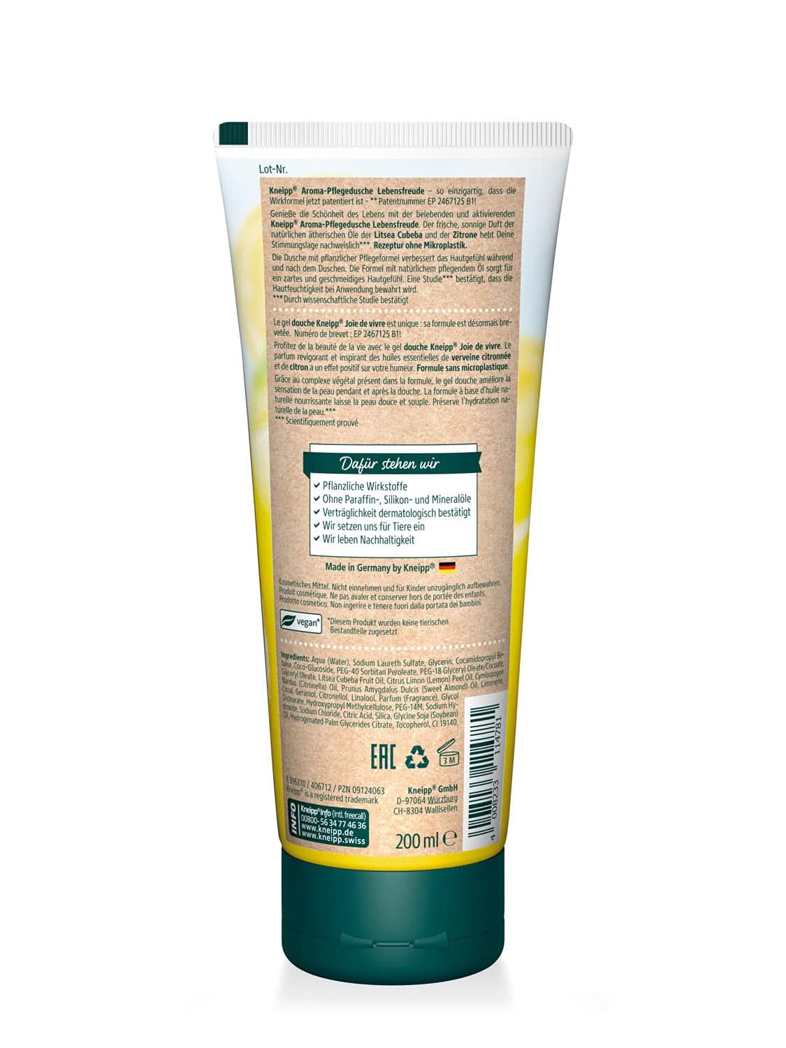 Kneipp Aroma, fugtgivende shower gel, 200 ml Brusebad og bad Naty Shop