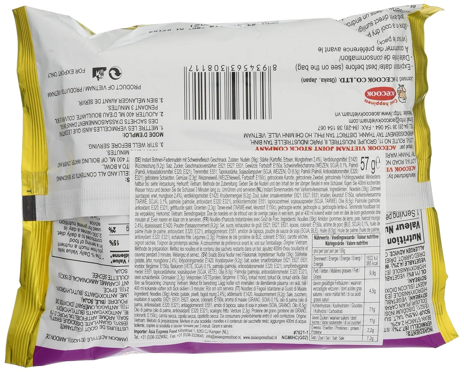 - GD Glass instant nudler med svinekød - (1 x 57 g)