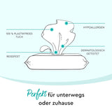 LILLYDOO Feuchttucher Gesicht und Hände 160 Stück (8 X 20), 100% Plastikfrei Naty Shop