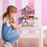 Olivia's Little World 360 trædukkehus til børn, 3,5" dukker og 12 tilbehør, flerfarvet TD-13260C