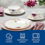 Villeroy & Boch Mariefleur Startersæt, Assorterede farver, Tåler opvaskemaskine, Tåler mikroovn, Spisesæt til 2, Blomsterstel, Spisestel, Kombinationssæt, Premium Porcelæn