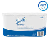 Scott® Essentialtm 8519 toiletpapir 2-lags hvidt Fsc-certificeret genbrugsfiber toiletpapir 64 ruller X 350 ark (i alt 22.400 ark)
